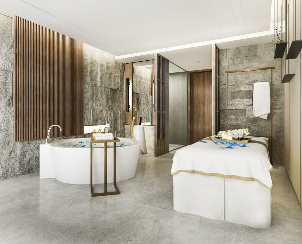 inside a spa