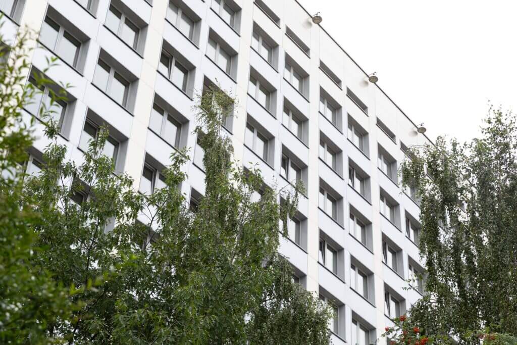 Block of student accommodation